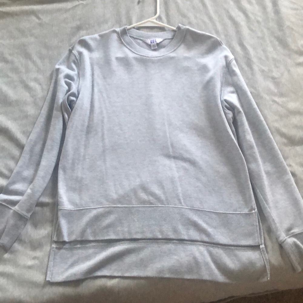 Target side slit activewear sweatshirt